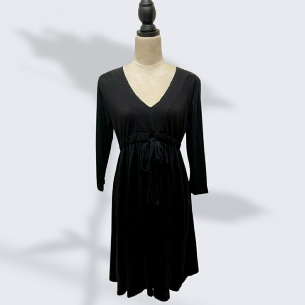 Women's Proenza Schouler for Target Black Empire Waist Tie Front Dress Size M